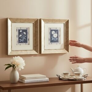 Gold Framed Floral Wall Art Set